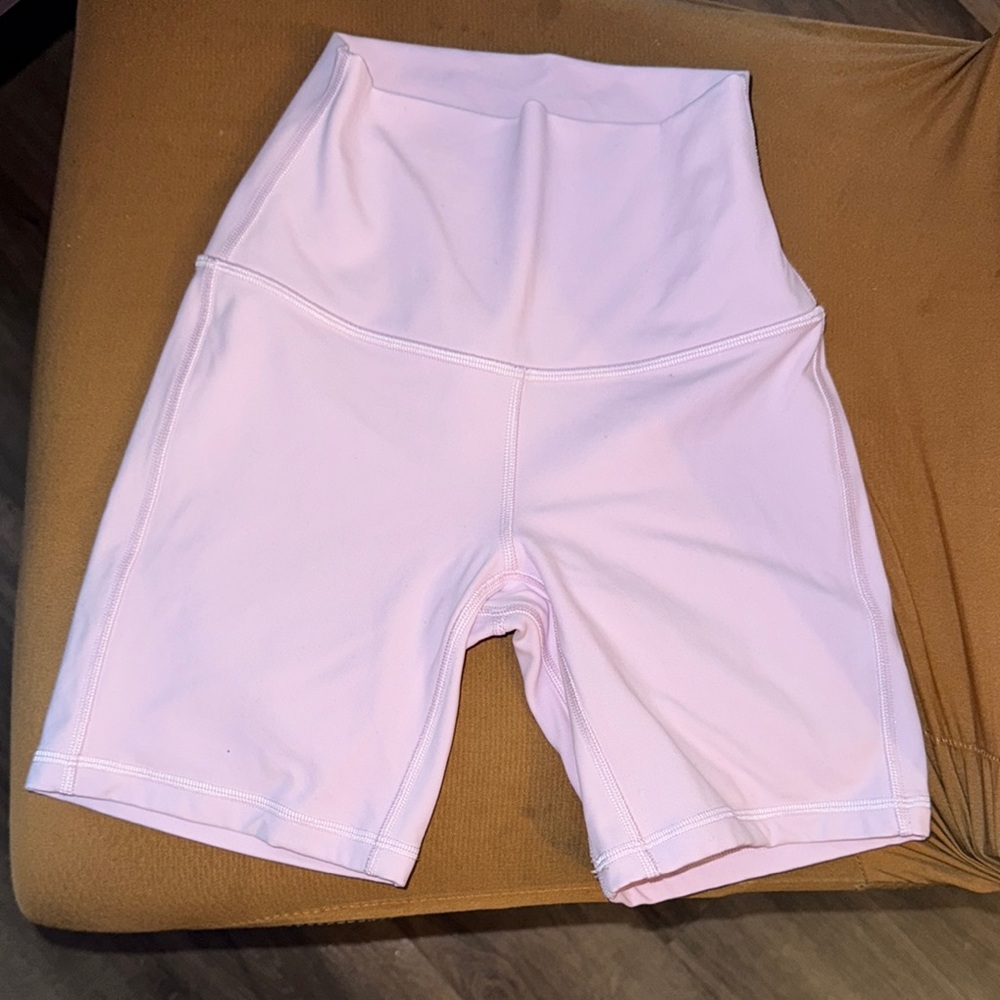 Lululemon Athletica Pink Bike Shorts High-Waisted